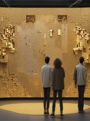 barber using styling spray on young man with black hair, short on sides and long in a quiff on top